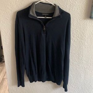 Banana Republic Navy 1/4 zip Sweater